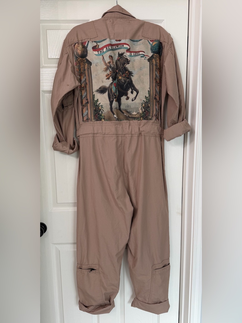 Military Flight Suit Flyer Pilot Tan Coveralls 44R XS S M